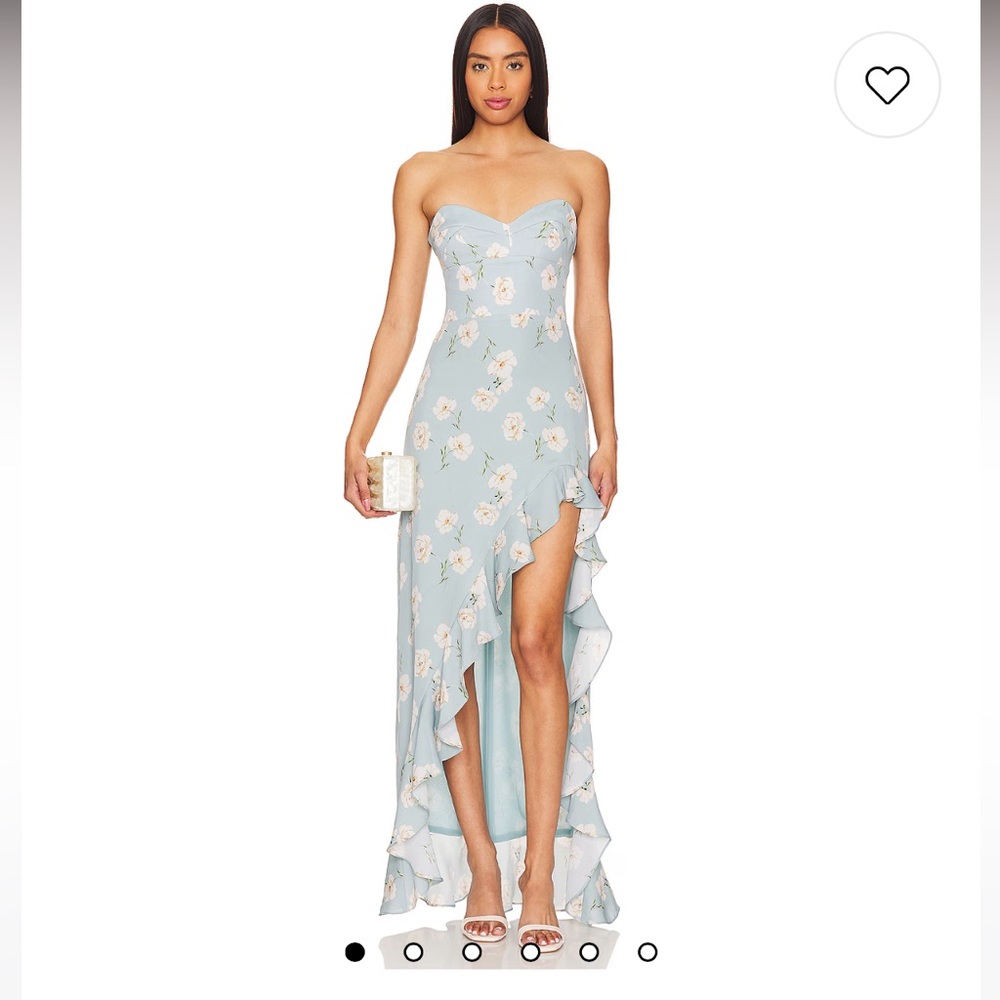 Amanda Uprichard strapless blue dress